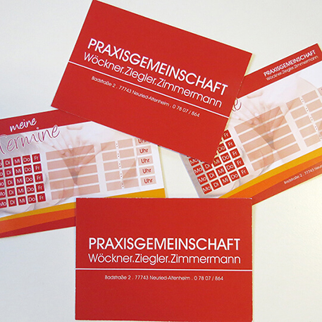 Praxisgemeinschaft Wöckner Ziegler Zimmermann | Visitenkarte | Gestaltung & Druck