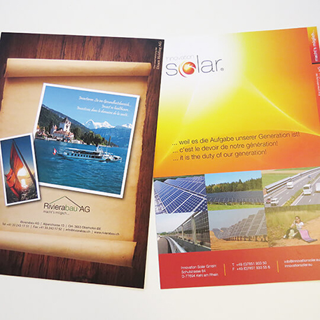Rivierabau AG & Innovation Solar GmbH Flyer | Druck